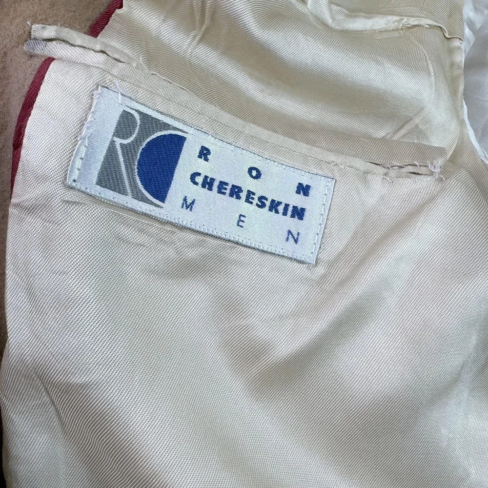 Ron Chereskin Blazer Mens 40R‎ Beige Camel Hair Wool Blend 2 Button Sport Coat
